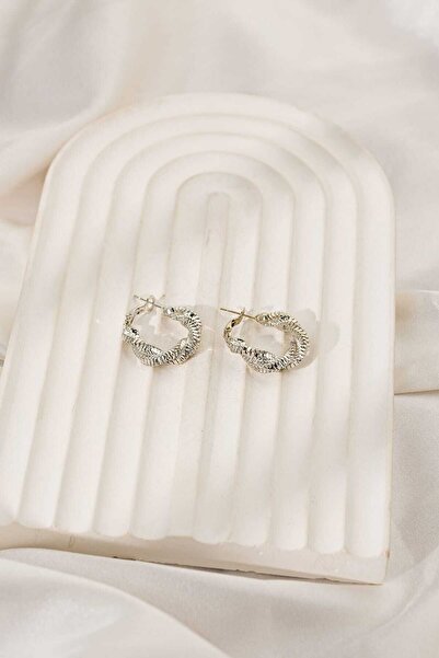 MRK Tırtıklı Parlak Kadın Halka Küpe