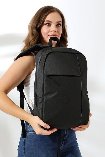 Axebag Black Sports Waterproof Zippered Laptop Bag