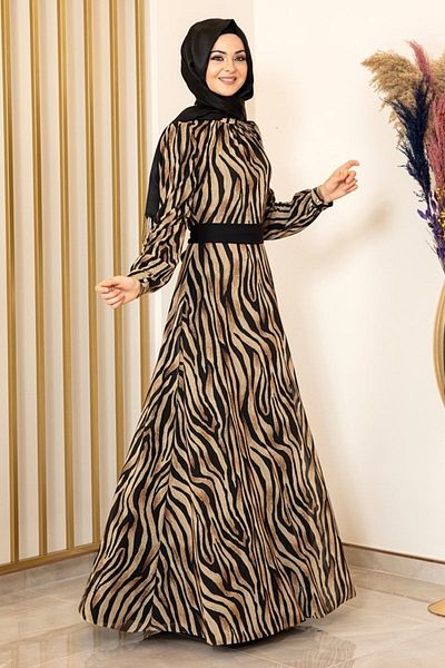 Fashion Showcase Rochie din tul cu model zebră - Design - Fsc2078