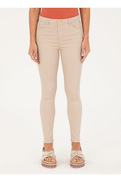 U.S. Polo Assn. U.S. Polo Assn. - Women's Mid Waist Stone Detailed Trousers Tinex24Y