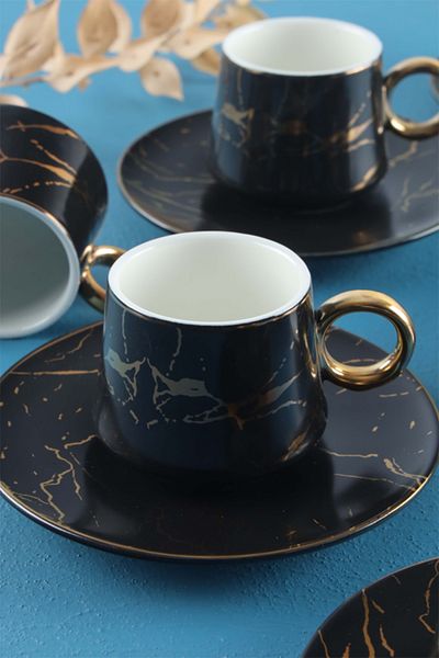 AROW TR-1605 Porcelain Coffee Cup Set for 6 People - 12 Pieces