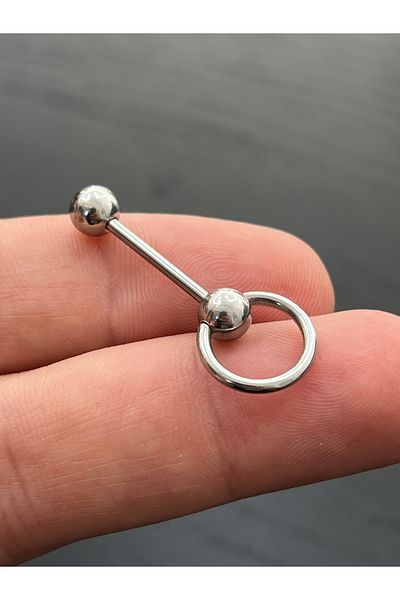 Karınca Piercing Silver Color Ring Piercing - Ant Tattoo, Stainless Steel