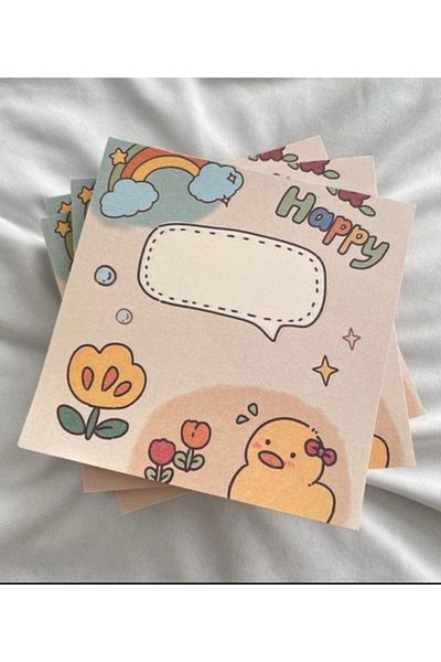 synshop Happy Vibe Pad Square Notepad Chick Duck