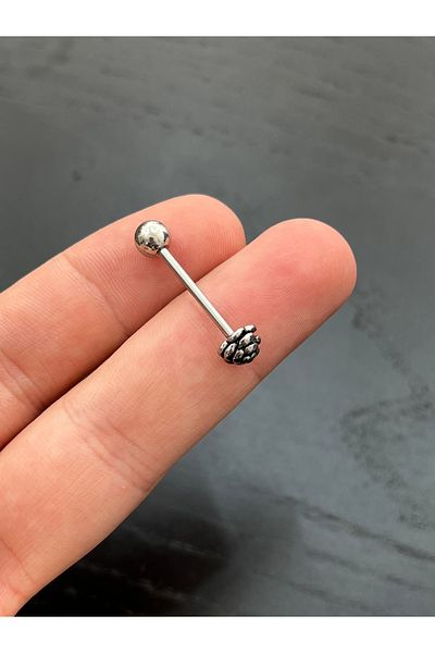 Karınca Piercing Rose Motif Cone Tongue Piercing