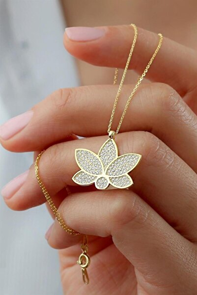 Silvano Jewelry 925 Ayar Gümüş Lotus Çiçeği Kolye
