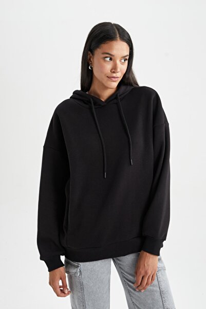 DeFacto Χοντρό και με κουκούλα oversize φούτερ - A4445ax23au