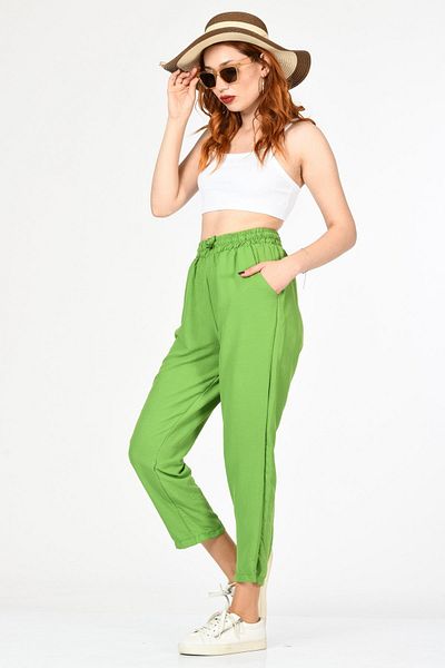 BEBE PLUS Loose Cut Elastic Trousers
