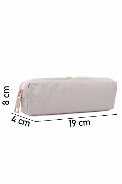 NEMO BAGS Beige Unisex Waterproof Pencil Case - Single Eyed, Pocket and Crinkle Fabric