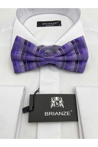 Brianze Bow Tie Patterned Lilac Plaid