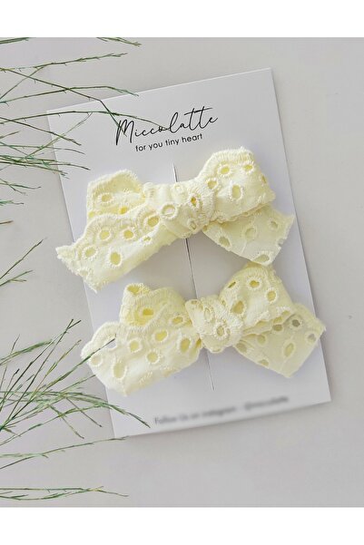 Miccolatte Girl's Buckle Set of 2 Scallop Bow Clips Buckle Set