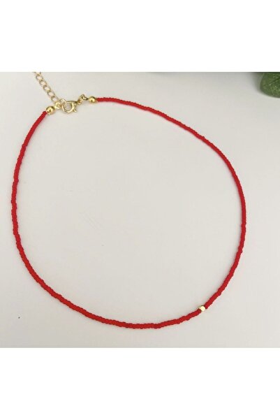 Black Beads Accessory Gold Detaylı Boncuk Choker Kolye