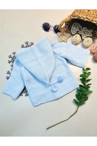 CemBebe Baby Knitwear Coat Double Layer Soft Comfortable Use Winter Warm Coat