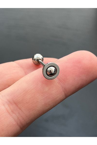 Karınca Piercing Silver Colored Circle Ended Surgical Piercing
