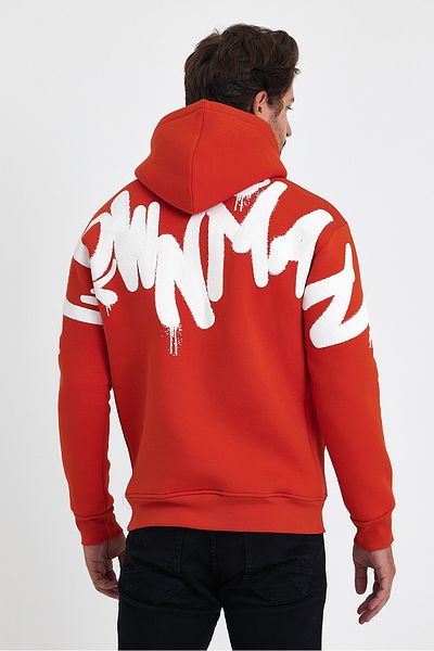 Tarz Cool Ανδρικό φούτερ Fleece με κουκούλα από βαμβάκι - 3 κλωστές, Standard Fit