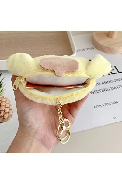 Meyra Accessories sanrio kuromi melody cinnamarol pompopurin karikatür cüzdanlı peluş anahtarlık 1 adet