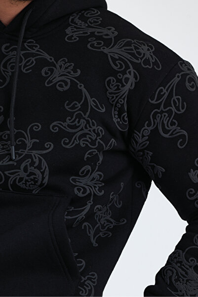 Tarz Cool Ανδρικό βαμβακερό φούτερ με κουκούλα Thessaloniki Fleece - 3 κλωστές, κανονική εφαρμογή