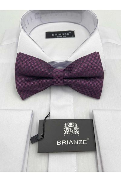 Brianze Bow Tie Purple Checkered Pattern