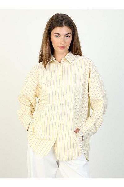 Benin Yellow Oversize Cotton Shirt - Benin