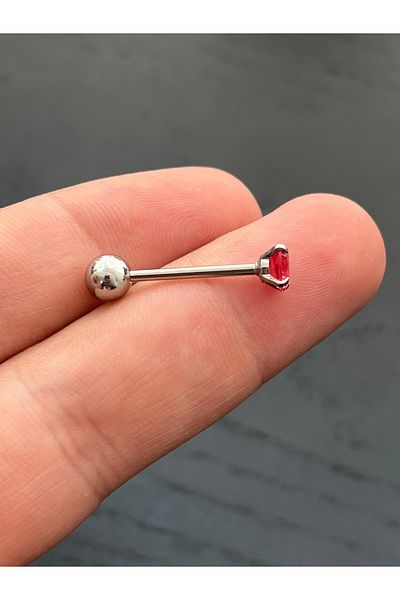 Karınca Piercing Zircon Stone Tongue Piercing High Quality Surgical Steel Piercing (Ant Tattoo)