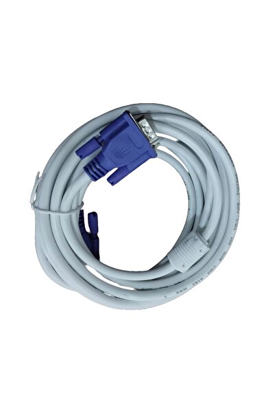 technozi 10 Metre Vga Kablosu Ekran Lcd Monitör Projeksiyon Bağlantı Kablosu - Çift Filtreli - 10 Metre