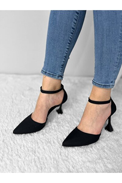 Gamze Shoes Černé matné šampaňské vysoké podpatky