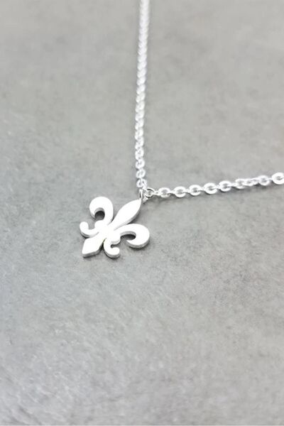 Agai Silver Fleur De Lis Zambak Model Gümüş Minimal Kolye