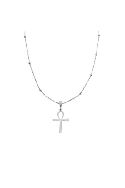 Parle Silver Kadın Ankh Sembolü Gümüş Kolye