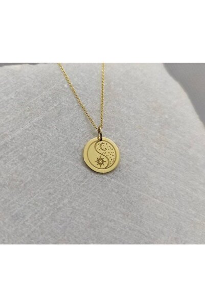Genel Markalar 925 Ayar Gümüş Ay Ve Güneş Kolye