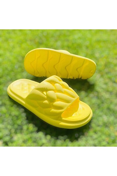 TrineBear Unisex Comfortable Slippers - Eva Non-slip Sole, Yellow Summer Slippers