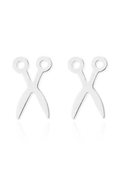 Agai Silver Minimal Makas Model Gümüş Küpe