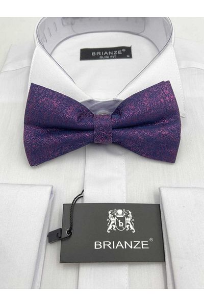 Brianze Bow Tie Patterned Plum Melange