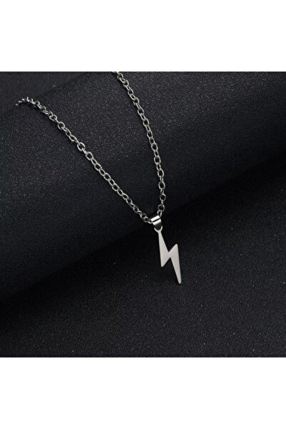 Agai Silver Yıldırım Şimşek Model Gümüş Kolye