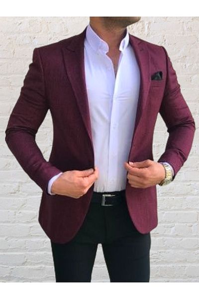 leonmen Italian Style Slim Fit Blazer - Single Jacket