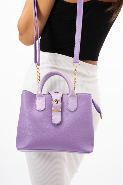 ESTUTE Kadın Çapraz ve El Askılı 2 Bölmeli Çanta