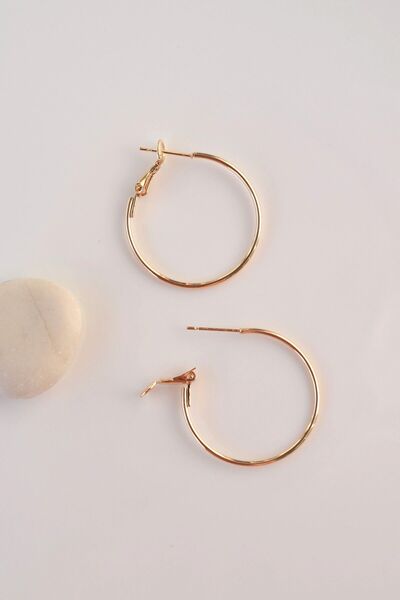 Mu Minamu Düz Çok İnce Halka Küpe İncecik Halka Küpe