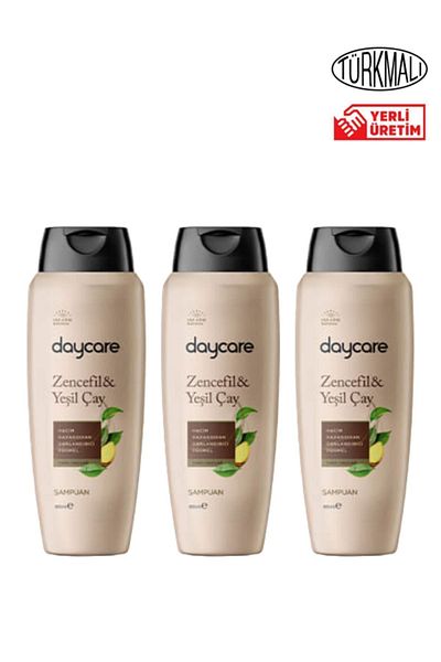 Daycare Green Tea and Ginger Shampoo - 600 ml, X 3 Pieces