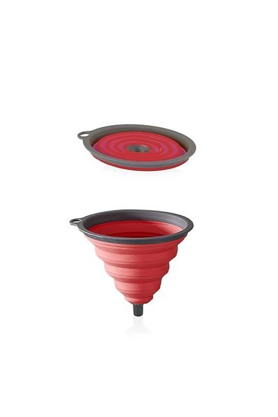 BÜYÜLÜ HOME Practical Mini Silicone Folding Funnel - Accordion Design, Use for Oil Pot