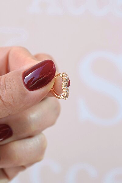 Mu Minamu Kalp Model Helix Küpesi Zirkon Taşlı Minik Kalp Küpe Tek Adet