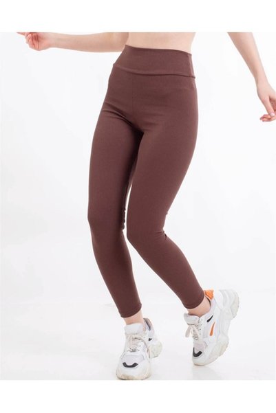 EGN Fashion Fitilli Yüksek Bel, Şardonlu Tayt