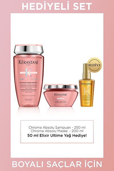 Kerastase Chroma Absolu Boyalı Saçlar Için Saç Bakım Seti