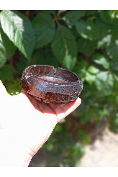 BÜYÜLÜ HOME Vintage Ξύλινο Τασάκι - Πυρίμαχο και Ανθεκτικό στο Πλύσιμο, Χειροποίητο με Βερνίκι