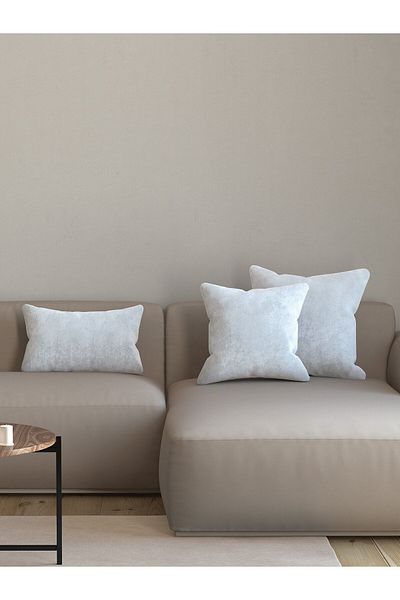 Pastel Velvet Textured White Color Throw Pillow Pillow Case Suitable For Freedom Series Punch