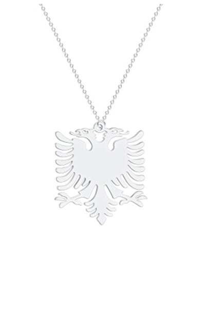 Agai Silver Arnavutluk Bayrağı Model Gümüş Kolye