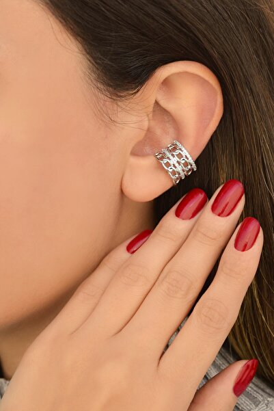Mu Minamu Zincirli Model Earcuff Çoklu Kıkırdak Küpesi Delik Gerektirmez Kıkırdak Küpesi