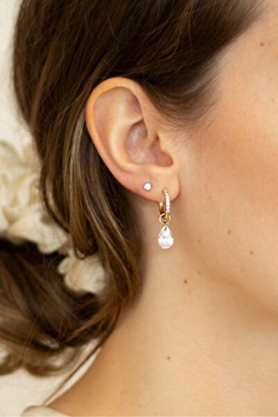 Mu Minamu Çelik Tektaş Küpe Lob Kıkırdak Conch