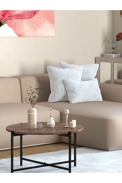 Pastel Velvet Textured White Color Throw Pillow Pillow Case Suitable For Freedom Series Punch