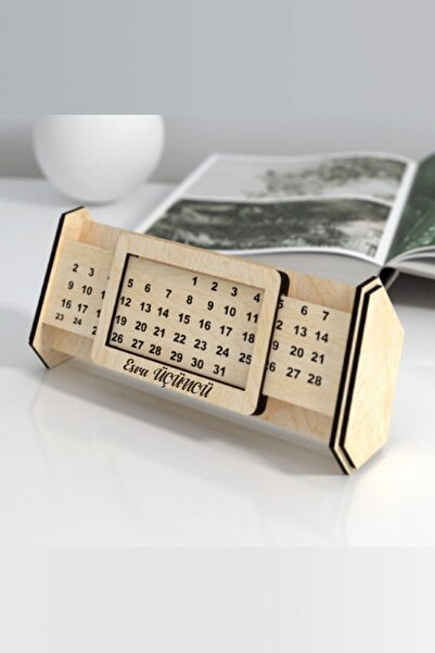 home trend değer verdiklerinize Kişiye Özel Dekoratif Ahşap Kalemlik Ve Masaüstü Takvimi