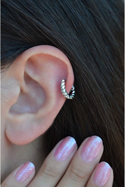 Mu Minamu Burgu Halka Helix Piercing Kıkırdak Küpesi