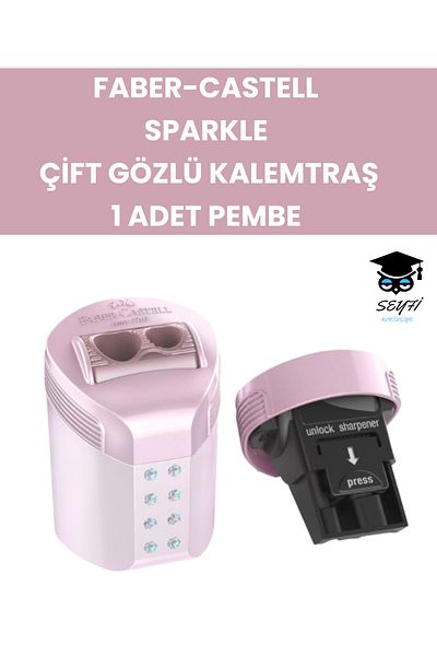 SEYFİKİRTASİYE Faber-castell Double Eyed Pencil Sharpener - 1 Piece Sparkle