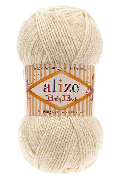 Alize Ανοιχτό κρεμ χρώμα Baby Best Knitting Yarn - 62